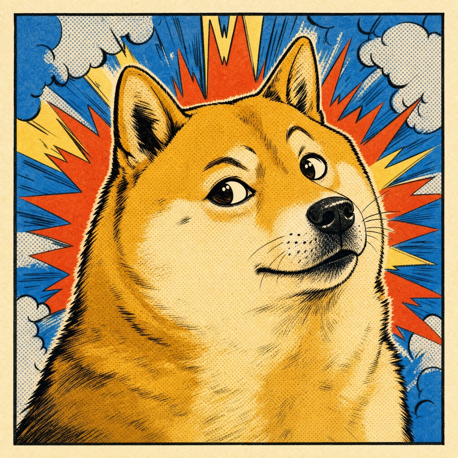 Mem Doge — przykład nadruku